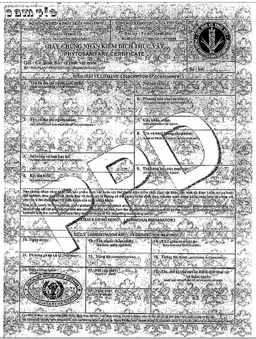 Văn bản hợp nhất 02/VBHN-BNNPTNT năm 2019 do Bộ Nông nghiệp và Phát triển nông thôn ban hành hợp nhất Thông tư quy định trình tự, thủ tục kiểm dịch thực vật nhập khẩu, xuất khẩu, quá cảnh và sau nhập khẩu vật thể thuộc diện kiểm dịch thực vật