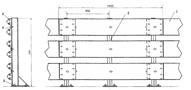 Tiêu chuẩn Quốc gia TCVN 12681:2019 Trang thiết bị an toàn giao thông đường bộ - Dải phân cách và lan can phòng hộ - Kích thước và hình dạng