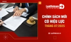 Chính sách mới có hiệu lực tháng 7/2025
