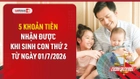 Video: Sinh con thứ 2 được nhận những khoản tiền nào từ 01/7/2026?