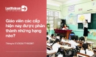 Danh sách hạng của giáo viên các cấp mới nhất