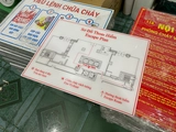 Kích thước sơ đồ chỉ dẫn thoát nạn được quy định thế nào?