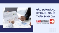 Mẫu đơn đăng ký hành nghề thẩm định giá mới nhất cho doanh nghiệp