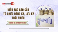 Mẫu báo cáo của tổ chức đăng ký, lưu ký trái phiếu [mới nhất]
