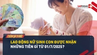 Video: Lao động nữ sinh con được nhận những tiền gì từ 01/7/2025?
