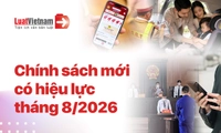 Chính sách mới có hiệu lực tháng 8/2026