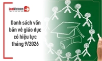 Danh sách văn bản lĩnh vực giáo dục có hiệu lực tháng 9/2026