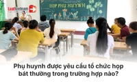 Trường hợp nào phụ huynh được yêu cầu tổ chức cuộc họp bất thường?