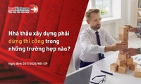 Nhà thầu xây dựng phải dừng thi công trong những trường hợp nào?