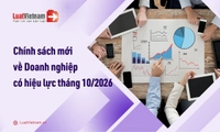 Chính sách mới về Doanh nghiệp hiệu lực tháng 10/2026