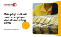 Mức phạt vi phạm hoạt động kinh doanh vàng mới nhất năm 2026