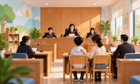 Phòng xử án thân thiện được bố trí riêng để bảo vệ người chưa thành niên tham gia tố tụng