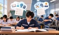 Học sinh trung học nghề học 3 năm và phải thi cả kiến thức phổ thông lẫn chuyên môn nghề để tốt nghiệp
