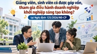Giảng viên, sinh viên có được góp vốn, tham gia điều hành doanh nghiệp khởi nghiệp sáng tạo không?