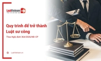 Quy trình để trở thành luật sư công theo Nghị định 364/2026/NĐ-CP