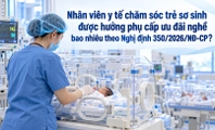 Nhân viên y tế chăm sóc trẻ sơ sinh được hưởng phụ cấp ưu đãi nghề bao nhiêu theo Nghị định 350/2026/NĐ-CP?