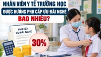 Nhân viên y tế trường học được hưởng phụ cấp ưu đãi nghề bao nhiêu?