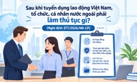 Sau khi tuyển dụng lao động Việt Nam, tổ chức, cá nhân nước ngoài phải làm thủ tục gì? 
