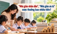 Nhà giáo nhân dân, Nhà giáo ưu tú được thưởng bao nhiêu tiền?