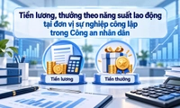 Trường hợp nào chiến sĩ công an tại đơn vị sự nghiệp công lập được hưởng tiền lương, thưởng theo năng suất lao động?