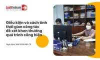 Khen thưởng quá trình cống hiến năm 2026: Điều kiện và cách tính thời gian công tác