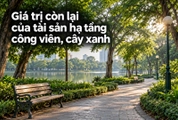 Giá trị còn lại của tài sản hạ tầng công viên, cây xanh được xác định như thế nào?