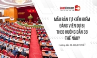 Mẫu bản tự kiểm điểm của Đảng viên dự bị mới nhất