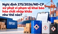 Nghị định 275/2026/NĐ-CP xử phạt vi phạm về khai báo hóa chất nhập khẩu như thế nào?
