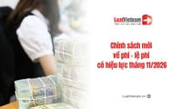 Chính sách mới về phí - lệ phí có hiệu lực tháng 11/2026