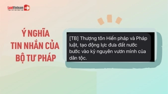 Ý nghĩa tin nhắn của Bộ Tư pháp: 