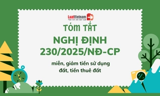 Tóm tắt Nghị định 230/2025/NĐ-CP miễn, giảm tiền sử dụng đất, tiền thuê đất