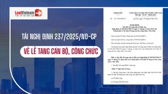 Tải Nghị định 237/2025/NĐ-CP sửa đổi Nghị định 105/2012 về lễ tang cán bộ, công chức