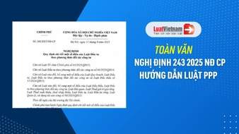 Tải toàn văn Nghị định 243 2025 NĐ CP về PPP [bản PDF]