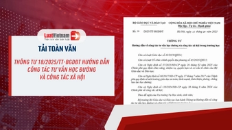 Tải toàn văn Thông tư 18 2025 TT BGDĐT hướng dẫn tư vấn học đường và công tác xã hội [Bản PDF]