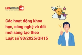 Các hoạt động khoa học, công nghệ và đổi mới sáng tạo theo Luật số 93/2025/QH15