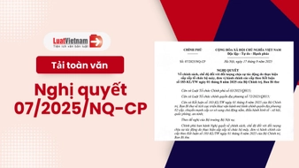 Toàn văn NQ 07 2025 NQ CP PDF về chế độ với người bị ảnh hưởng do thay đổi bộ máy hành chính