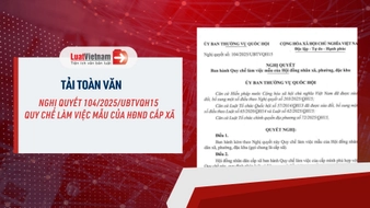 Tải File Nghị quyết 104/2025/UBTVQH15 về Quy chế làm việc mẫu của HĐND xã