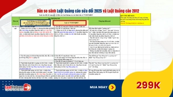 Đã có Bản so sánh Luật Quảng cáo sửa đổi 2025 và Luật Quảng cáo 2012