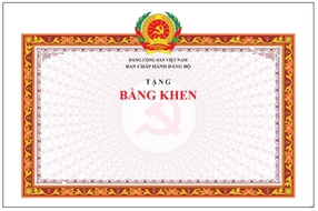 Mẫu Bằng khen thưởng tổ chức Đảng và đảng viên mới nhất