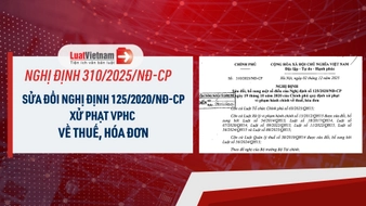 Tải Nghị định 310 2025 NĐ CP sửa đổi quy định xử phạt vi phạm thuế và hóa đơn