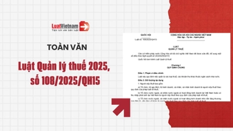 Tải file Luật Quản lý thuế 2025 số 108 2025 QH15