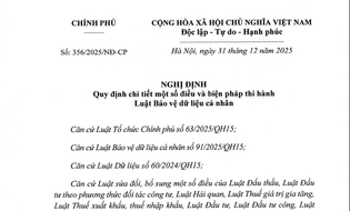 Đã có Nghị định 356 hướng dẫn Luật Bảo vệ dữ liệu cá nhân 2025 