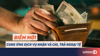 Điểm mới về hoạt động cung ứng dịch vụ nhận và chi, trả ngoại tệ