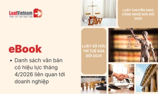 Ebook Danh sách văn bản có hiệu lực tháng 4/2026