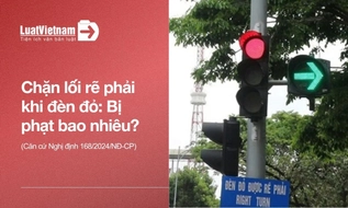 Năm 2026, xe dừng đèn đỏ chắn lối rẽ phải có bị phạt không?