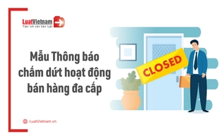 Mẫu Thông báo chấm dứt hoạt động bán hàng đa cấp mới nhất 2026
