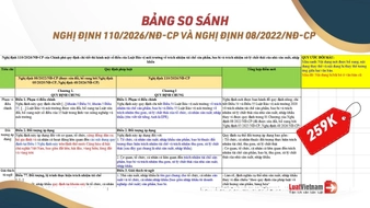 Bảng so sánh Nghị định 110/2026/NĐ-CP và Nghị định 08/2022/NĐ-CP về trách nhiệm tái chế và xử lý chất thải