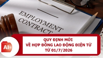 AI Luật giải đáp câu hỏi 5 về hợp đồng lao động điện tử từ ngày 01/7/2026