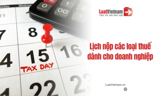 Lịch nộp các loại thuế dành cho doanh nghiệp - cập nhật từ 01/7/2026