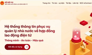 Quyết định 732/QĐ-BNV: Nền tảng hợp đồng lao động điện tử hoạt động liên tục 24/7